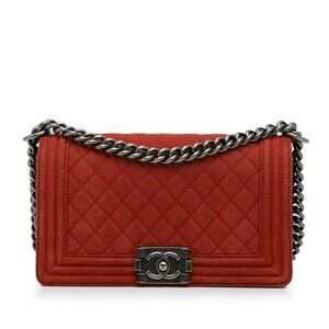 Auth Chanel Old Medium Quilted Caviar #230529C20B
